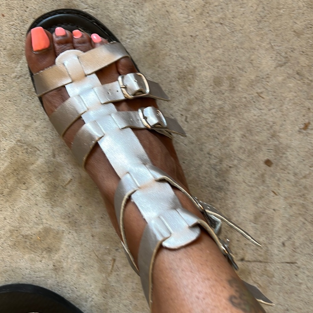 Chunky Silver Punk Heels